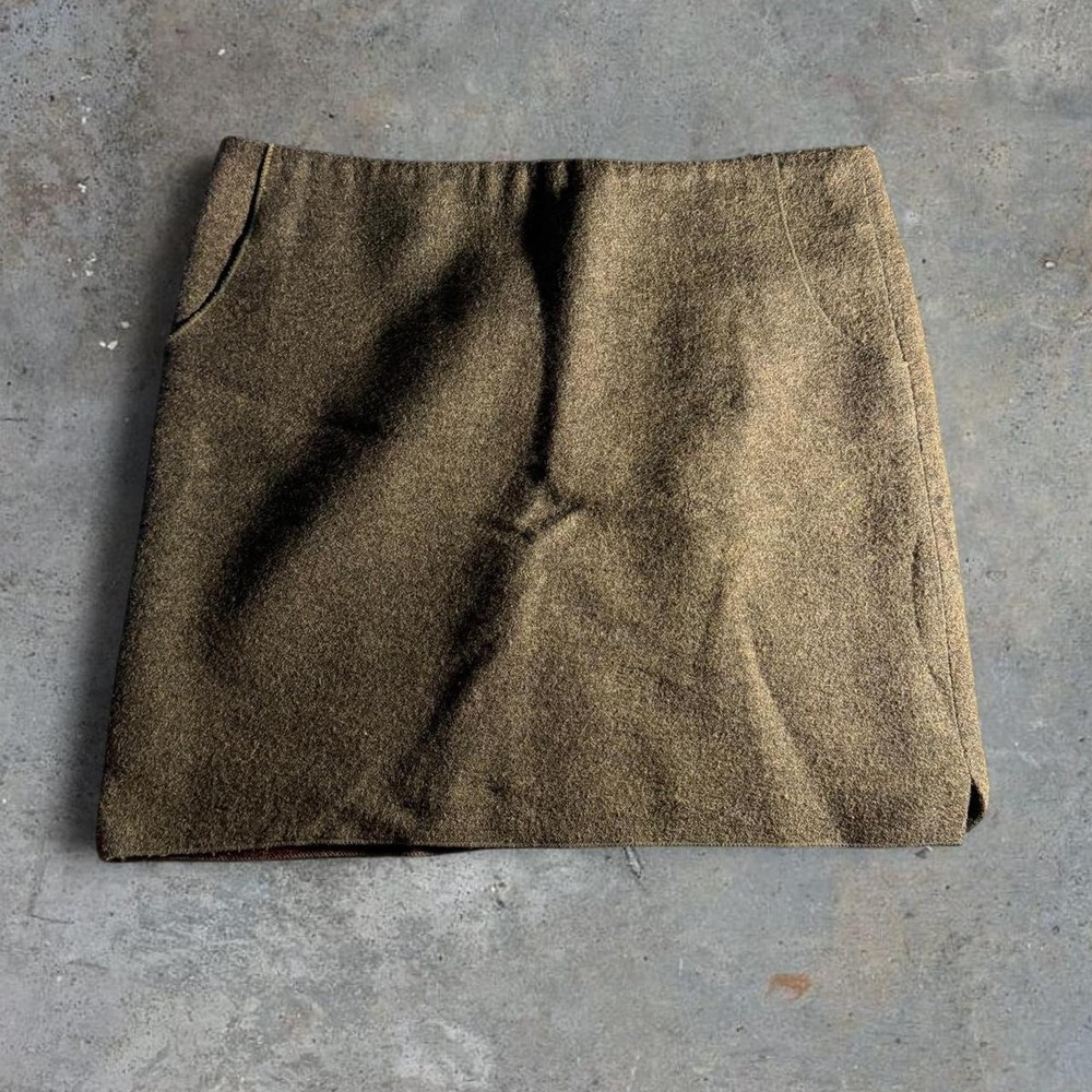 American Eagle Brown Wool Blend Mini Skirt Womens Size 8 Academia Preppy